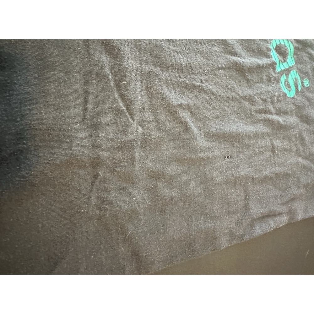 Vintage 90s Trefoil Adidas‎ Spell Out Faded Logo Graphic T-Shirt Black Size M - Picture 3 of 6